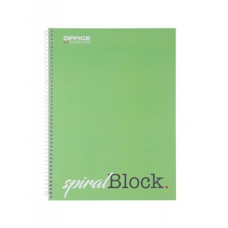Kołonotatnik OFFICE PRODUCTS, A4, w kratkę, 80 kart., 70gsm, Kołonotatniki, Zeszyty i bloki