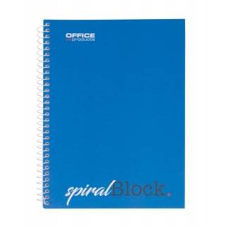Kołonotatnik OFFICE PRODUCTS, A5, w kratkę, 80 kart., 70gsm, Kołonotatniki, Zeszyty i bloki