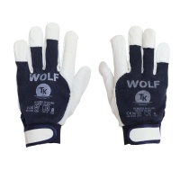 Gloves TK WOLF, size 8 navy blue