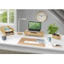 Lampka na biurko CEP CLED-0290, Flex, biały z el. drewna, Lampki, Urządzenia i maszyny biurowe