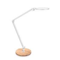 Lampka na biurko CEP CLED-0350, Giant, biały z el. drewna, Lampki, Urządzenia i maszyny biurowe