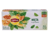 Herbata LIPTON mięta z cytrusami, 20 torebek, Herbaty, Artykuły spożywcze