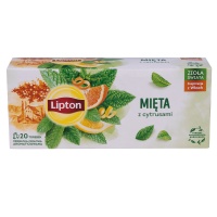Herbata LIPTON mięta z cytrusami, 20 torebek, Herbaty, Artykuły spożywcze