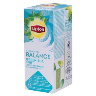 Herbata LIPTON Balance Green Tea, mint, 25 torebek, Herbaty, Artykuły spożywcze