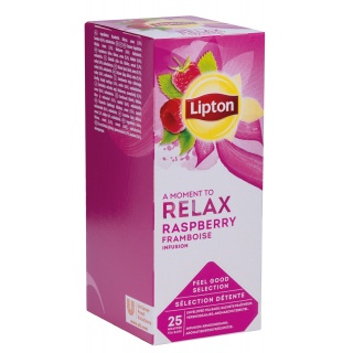 Herbata LIPTON Relax, malina, 25 torebek, Herbaty, Artykuły spożywcze