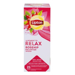 Herbata LIPTON Relax, dzika róża, 25 torebek, Herbaty, Artykuły spożywcze