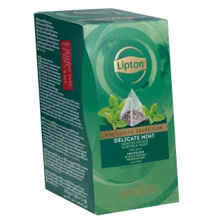 Herbata LIPTON, piramidki, Exclusive Selection, mięta, 25 torebek, Herbaty, Artykuły spożywcze