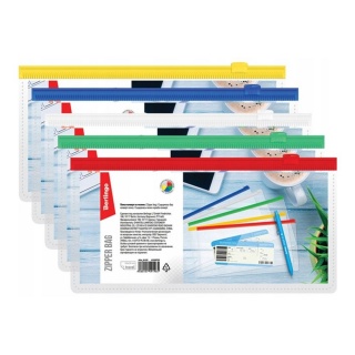 BERLINGO TECZKA KOPERTA Z SUWAKIEM ZIPPER BAG DL+, Teczki kopertowe, Organizacja dokumentów