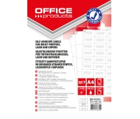 Etykiety OFFICE PRODUCTS, 63,5x38,1mm, białe, 100 ark., Etykiety samoprzylepne, Papier i etykiety