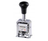 Numerator automatyczny OFFICE PRODUCTS, 6 cyfr, wys. liczb 4,5mm, srebrny, Datowniki, Drobne akcesoria biurowe
