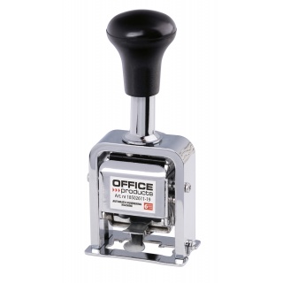 Numerator automatyczny OFFICE PRODUCTS, 6 cyfr, wys. liczb 4,5mm, srebrny, Datowniki, Drobne akcesoria biurowe