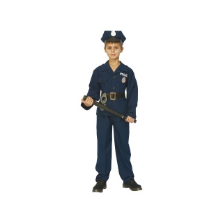 Strój Policjant Koszula, pasek, spodnie, czapka, rozm. M, Kostiumy i dodatki, Art. na okazje i przyjęcia