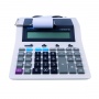 Kalkulator drukujący DONAU TECH, 12-cyfr. wyświetlacz, wym. 267x202x77 mm, biały, Kalkulatory, Urządzenia i maszyny biurowe