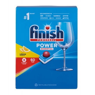 Tabletki do zmywarki FINISH Power Essential, 60szt., lemon, Środki czyszczące, Artykuły higieniczne i dozowniki