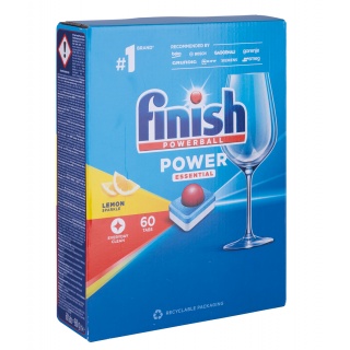 Tabletki do zmywarki FINISH Power Essential, 60szt., lemon, Środki czyszczące, Artykuły higieniczne i dozowniki