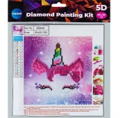 MOZAIKA DIAMENTOWA 5D KIT 20x20CM.UNICORN CENTRUM, Zestawy kreatywne, Art. kreatywne