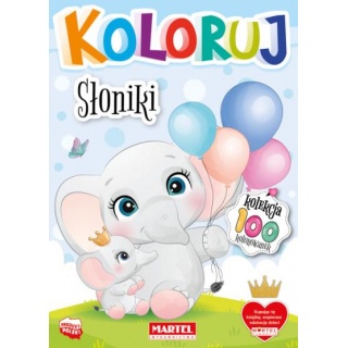 KOLEKCJA KOLORUJ SŁONIKI, Kolorowanki, Książeczki