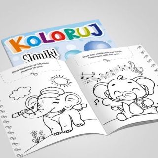 KOLEKCJA KOLORUJ SŁONIKI, Kolorowanki, Książeczki