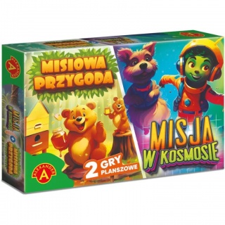 RODZINNA GRA PLANSZOWA - MISIOWA PRZYGODA + MISJA W KOSMOSIE, Planszowe, Gry