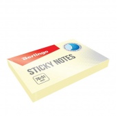 BERLINGO NOTES SAMOPRZYLEPNY 76x51mm.100k.ŻÓŁTY, Karteczki samoprzylepne, Galanteria papiernicza