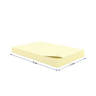 BERLINGO NOTES SAMOPRZYLEPNY 76x51mm.100k.ŻÓŁTY, Karteczki samoprzylepne, Galanteria papiernicza