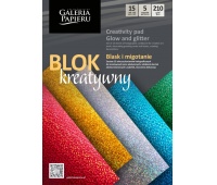 BLOK A4 MIX KART.HOLOGR.BLASK I MIGOT.210gr.15ark., Bloki, Zeszyty i bloki