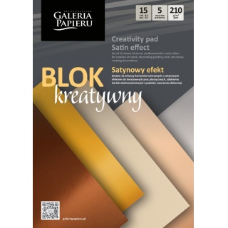 BLOK A4 MIX KART.LUSTRZ.SATYN.EFEKT 210gr.15ark., Bloki, Zeszyty i bloki