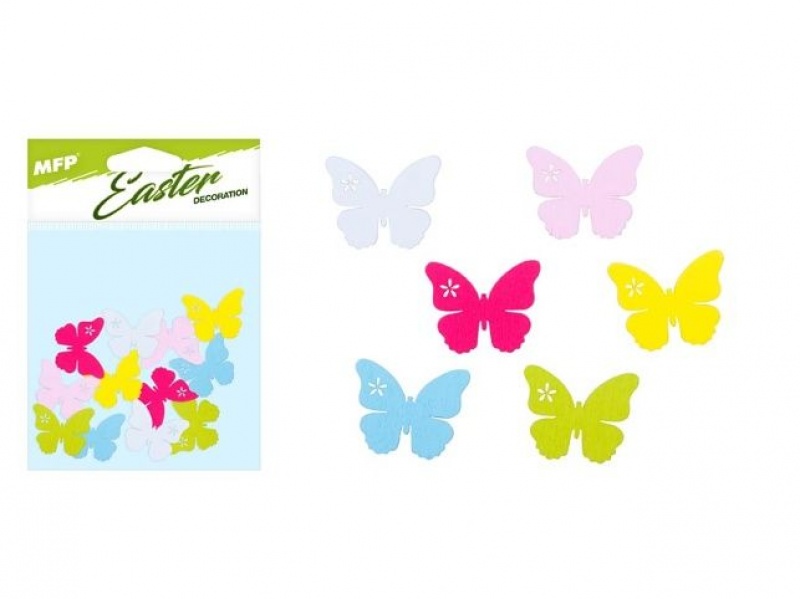 MOTYL DEKORACJA 3CM KOLOROWY MIX /12/, Dekoracje, ozdoby, Art. dekoracyjne i prezentowe