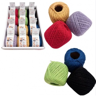 SZNUREK KOLOROWY LK45-2 MULINA, Sznurki, nici, rzemyki, Art. dekoracyjne i prezentowe