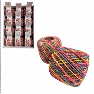 SZNUREK KOLOROWY LK45-3 MULINA TĘCZA, Sznurki, nici, rzemyki, Art. dekoracyjne i prezentowe
