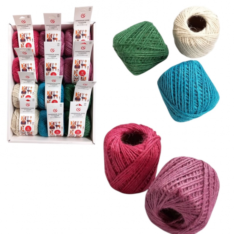 SZNUREK KOLOROWY LK45-4 WŁ&Oacute;CZKA, Sznurki, nici, rzemyki, Art. dekoracyjne i prezentowe