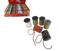 SZNUREK KOLOROWY LK46-3 PLECIONY ZŁ.NITKA, Sznurki, nici, rzemyki, Art. dekoracyjne i prezentowe