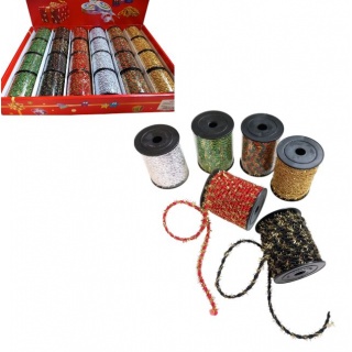 SZNUREK KOLOROWY LK46-3 PLECIONY ZŁ.NITKA, Sznurki, nici, rzemyki, Art. dekoracyjne i prezentowe