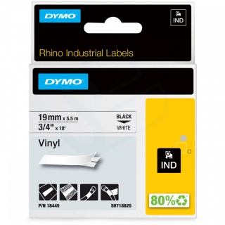 TAŚMA RHINO VINYL 19x5,5 BIAŁA, Taśmy, Materiały eksploatacyjne