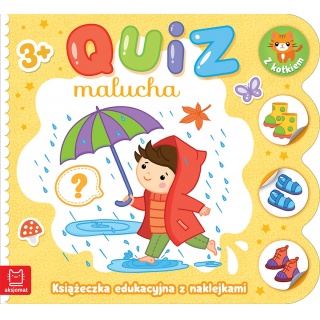 Quiz malucha z naklejkami z kotkiem 3-4 lata, Edukacyjne, Książeczki