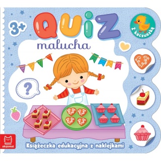 Quiz malucha z naklejkami z kaczuszką 3-4 lata, Edukacyjne, Książeczki