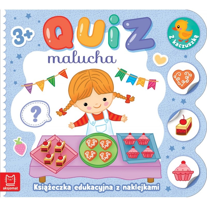 Quiz malucha z naklejkami z kaczuszką 3-4 lata, Edukacyjne, Książeczki
