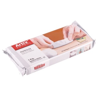 GLINA MODELARSKA BIAŁA 1KG, Masy plastyczne i glinki, Plastyka