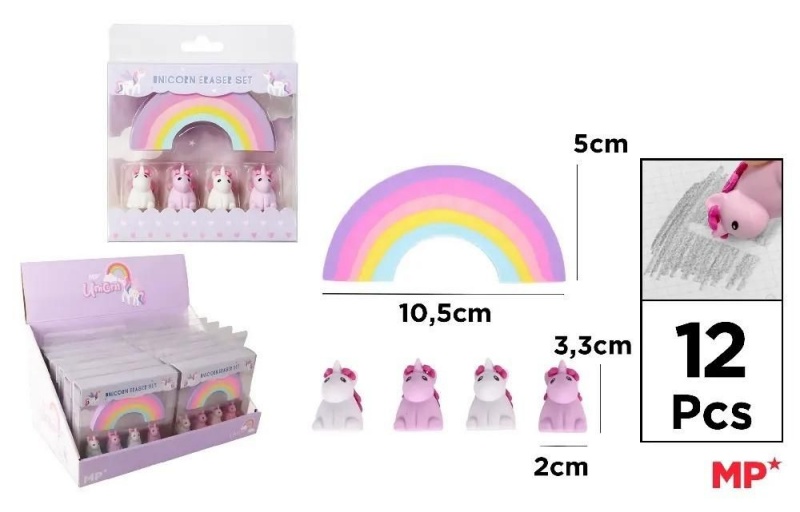 GUMKI ŚCIERALNE UNICORN, Gumki, Art. do pisania i korygowania