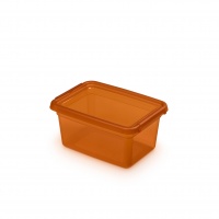Pojemnik do przechowywania MOXOM BaseStore Color, 1,5l, amber, transparentny pomarańczowy, Pudła, Wyposażenie biura