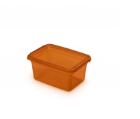 Pojemnik do przechowywania MOXOM BaseStore Color, 1,5l, amber, transparentny pomarańczowy, Pudła, Wyposażenie biura