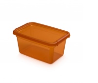 Pojemnik do przechowywania MOXOM BaseStore Color, 4,5l, amber, transparentny pomarańczowy, Pudła, Wyposażenie biura
