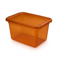 Storage container MOXOM BaseStore Color, 15l, amber, transparent orange, Boxes, Office equipment
