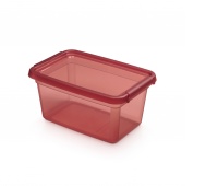 Storage container MOXOM BaseStore Color, 4,5l, rhubarb, transparent pink, Boxes, Office equipment