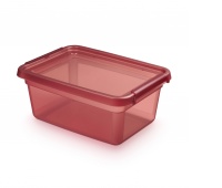 Storage container MOXOM BaseStore Color, 12,5l, rhubarb, transparent pink, Boxes, Office equipment