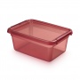 Storage container MOXOM BaseStore Color, 12,5l, rhubarb, transparent pink, Boxes, Office equipment