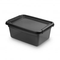 Storage container MOXOM BaseStore Color, 12,5l, coal, transparent black, Boxes, Office equipment