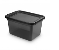 Storage container MOXOM BaseStore Color, 15l, coal, transparent black, Boxes, Office equipment