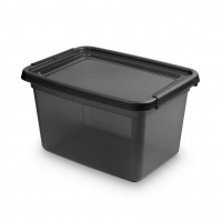 Storage container MOXOM BaseStore Color, 15l, coal, transparent black, Boxes, Office equipment