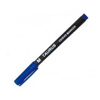 MARKER CD M TAURUS CZARNY, Markery permanentne, Art. do pisania i korygowania